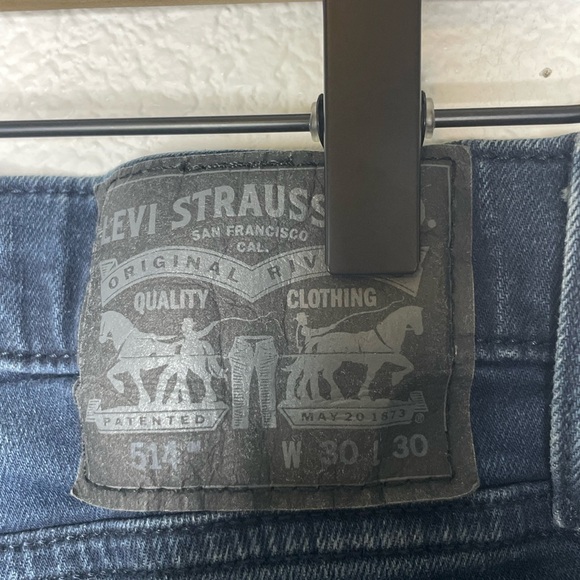 Levi's jeans 514 straight Men's 30 X 30 Dark wash - Picture 5 of 8